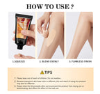 Waterproof Leg Foundation Body Concealer with Application Glove