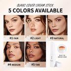Full Coverage Cream Foundation Stick with Built-in Blending Brush