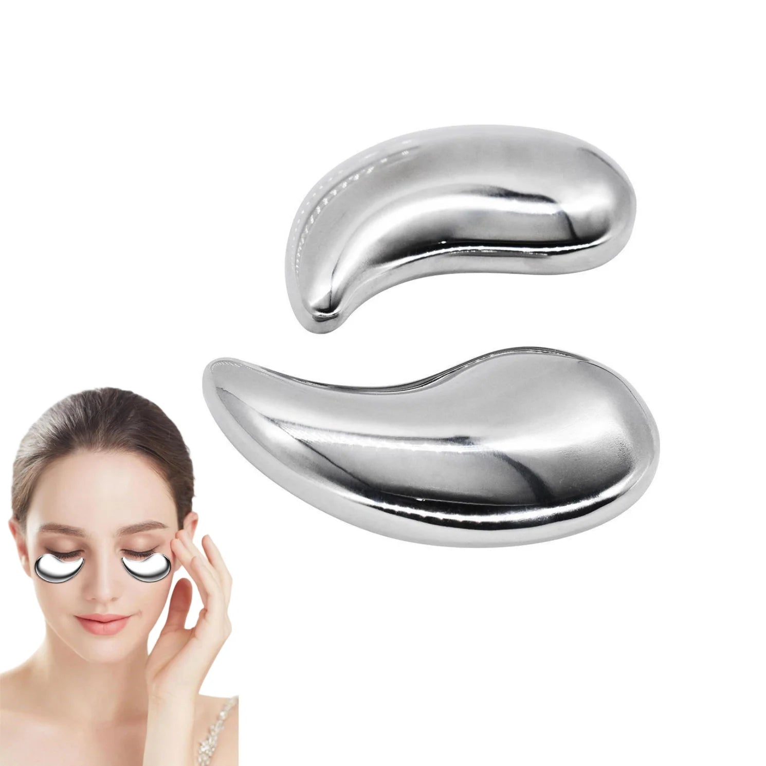 Reusable Stainless Steel Cooling Eye Pads for Puffiness - 1