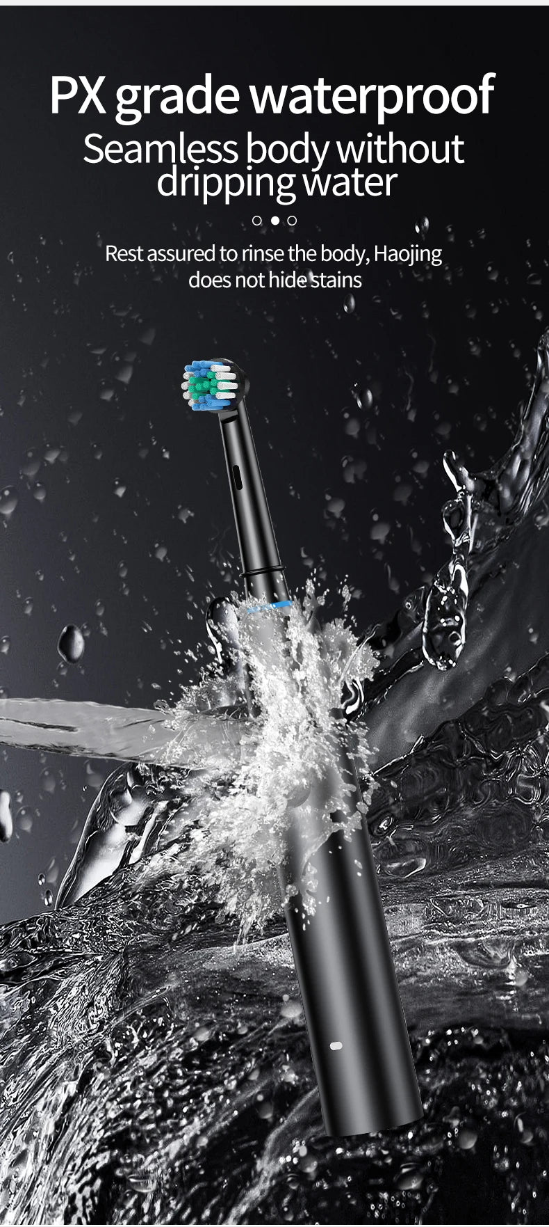 Rechargeable Electric Toothbrush with 8 Replacement Heads