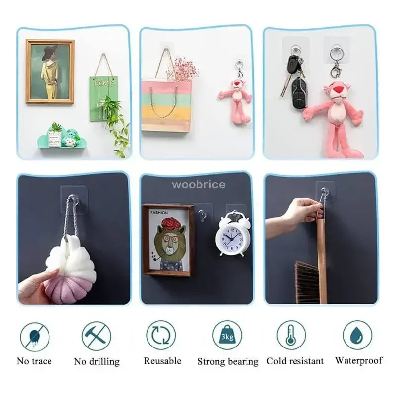 Heavy Duty Adhesive Wall Hooks for Picture Frames and Decor