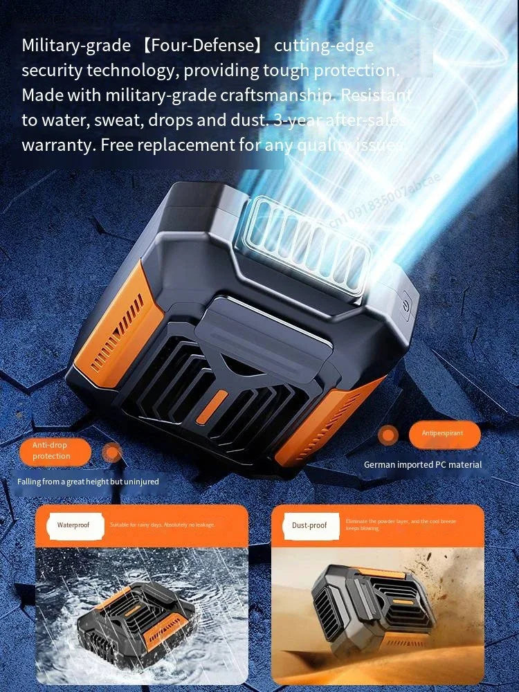 Portable Waist Clip Cooling Fan with Power Bank