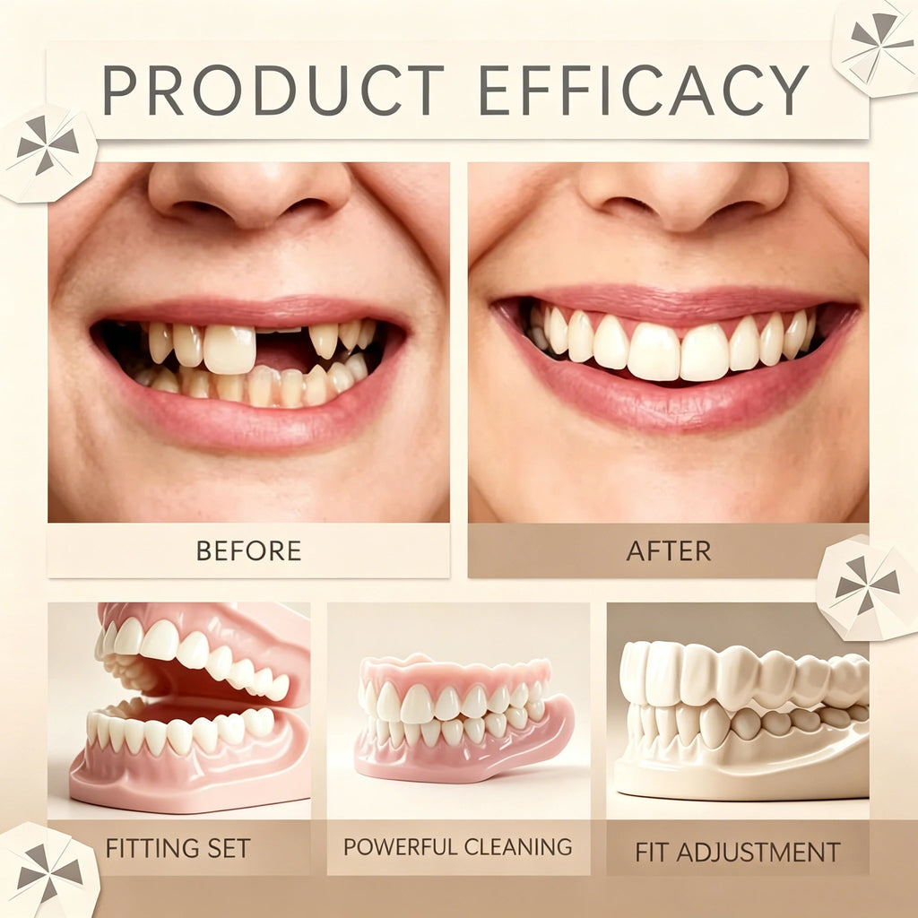 Comfortable Realistic Silicone Upper and Lower Dentures