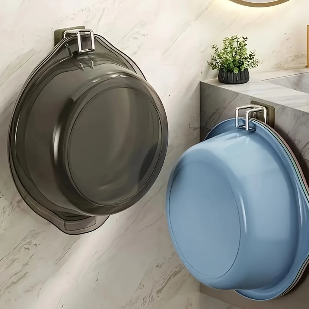 Self-Adhesive Wall-Mounted Washbasin and Storage Hook