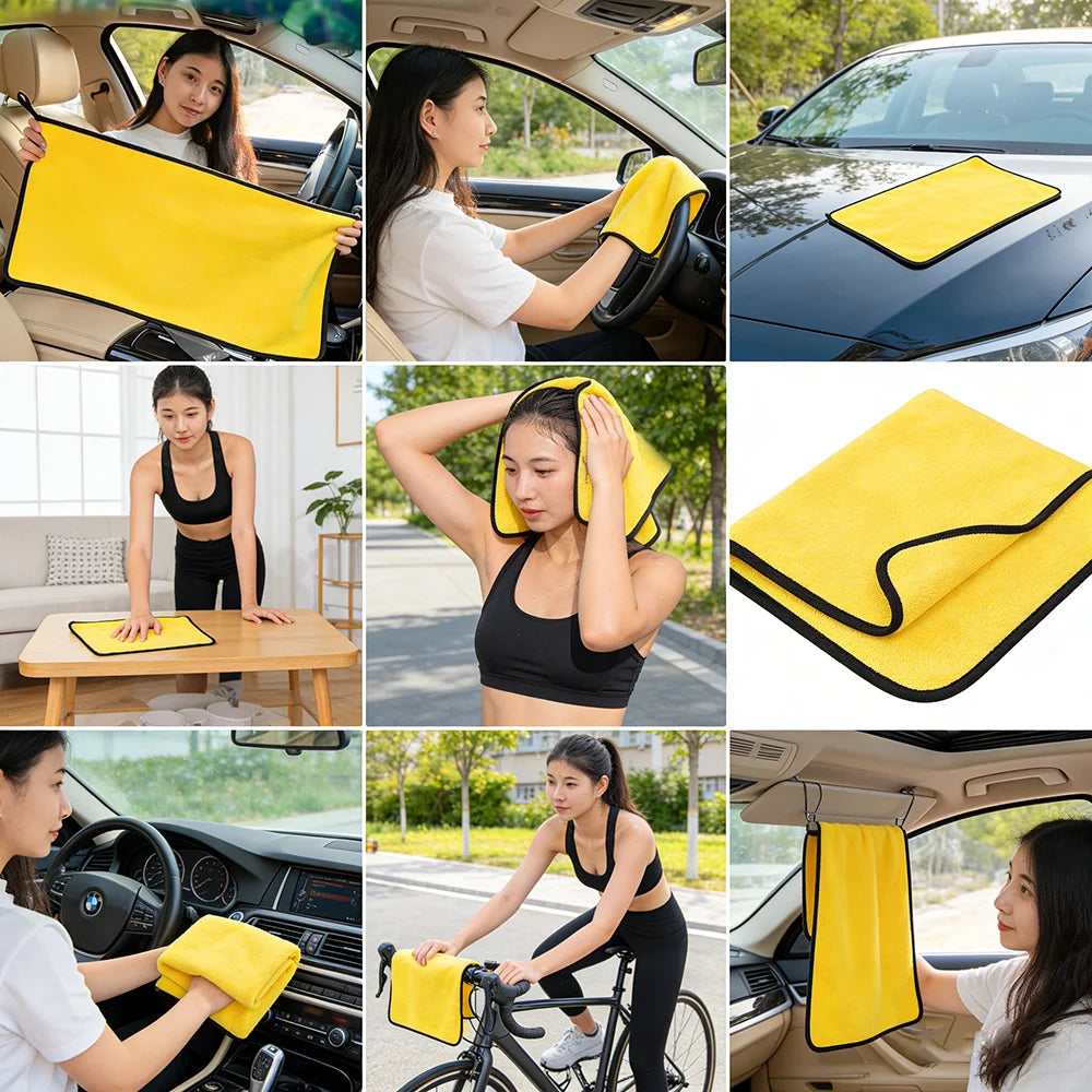 Ultra-Absorbent Microfiber Cleaning Towels for Home and Car