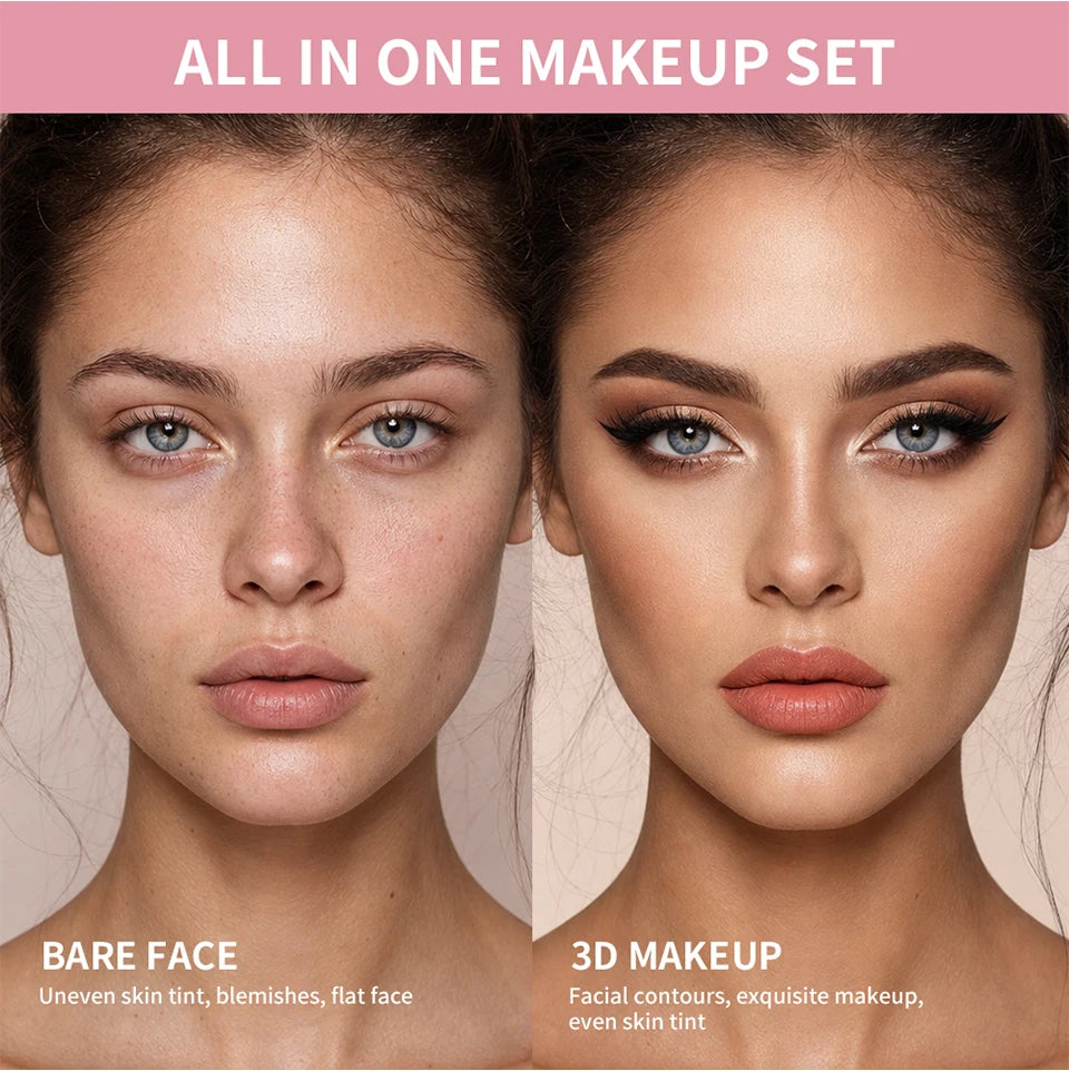 All-in-One Professional Makeup Set for Beginners and Travel - 15
