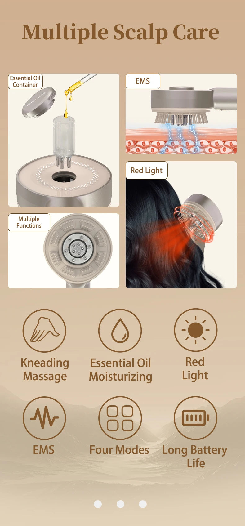 Electric Scalp Massager and Hair Serum Applicator Comb - 8
