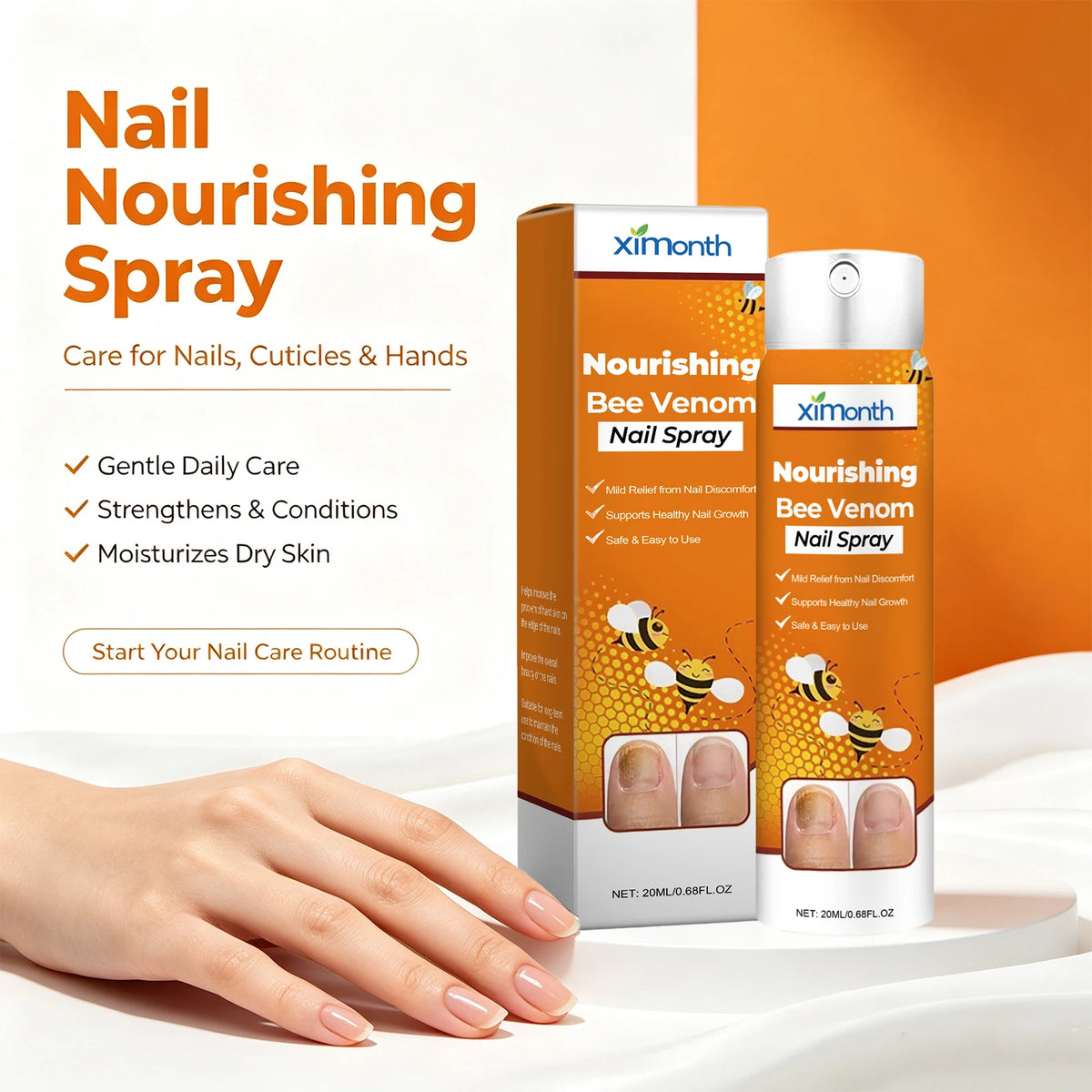 Bee Venom Nourishing Spray for Weak and Damaged Nails