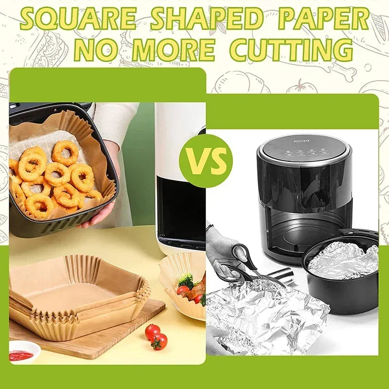 Non-Stick Disposable Air Fryer Parchment Paper Liners - 14