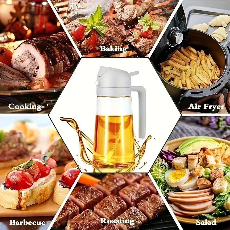 2-in-1 Glass Oil Sprayer and Dispenser for Cooking - 9