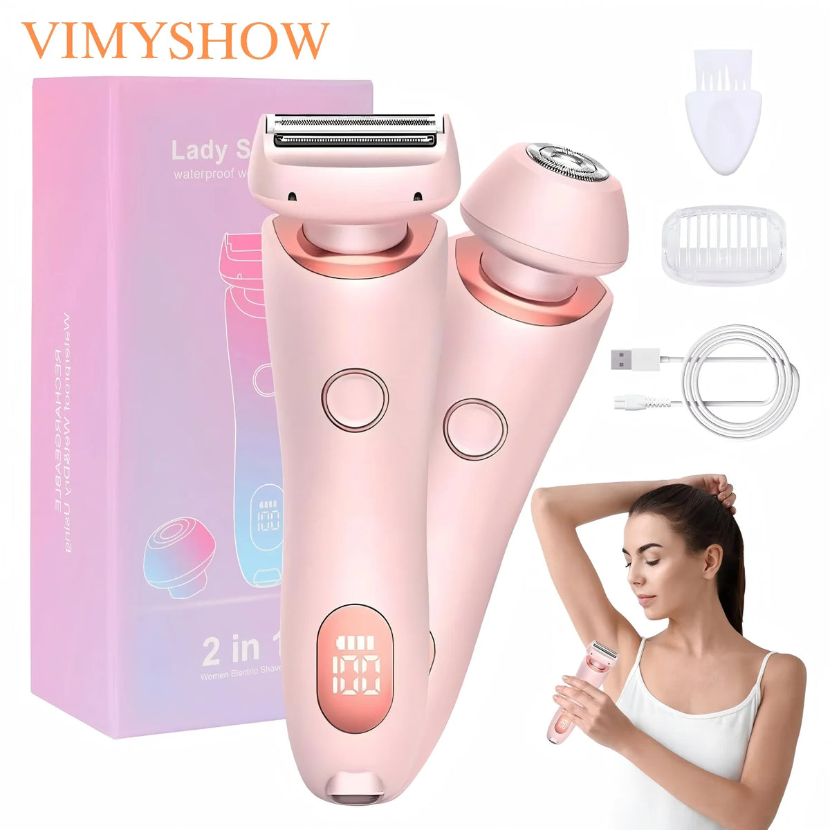 2-in-1 Electric Hair Remover for Face and Body