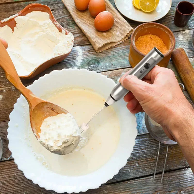 Rechargeable Electric Handheld Milk Frother and Whisk