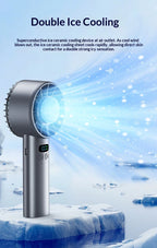 Portable Handheld Cooling Fan with Ice Compress Technology