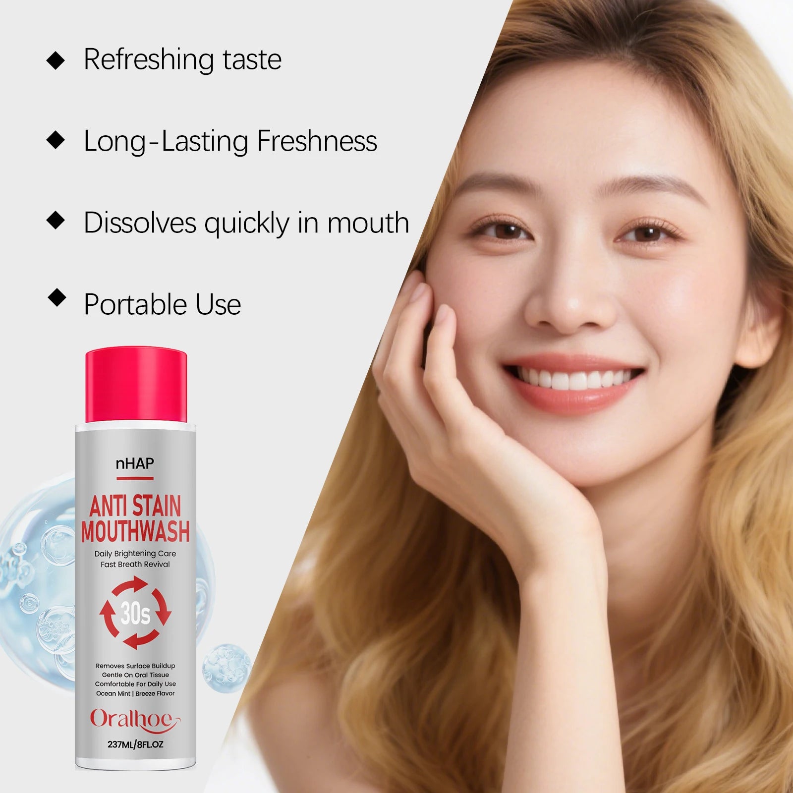 Anti-Stain Teeth Whitening Mouthwash for Fresh Breath - 11