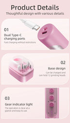 Cordless Electric Nail File and Manicure Drill Kit