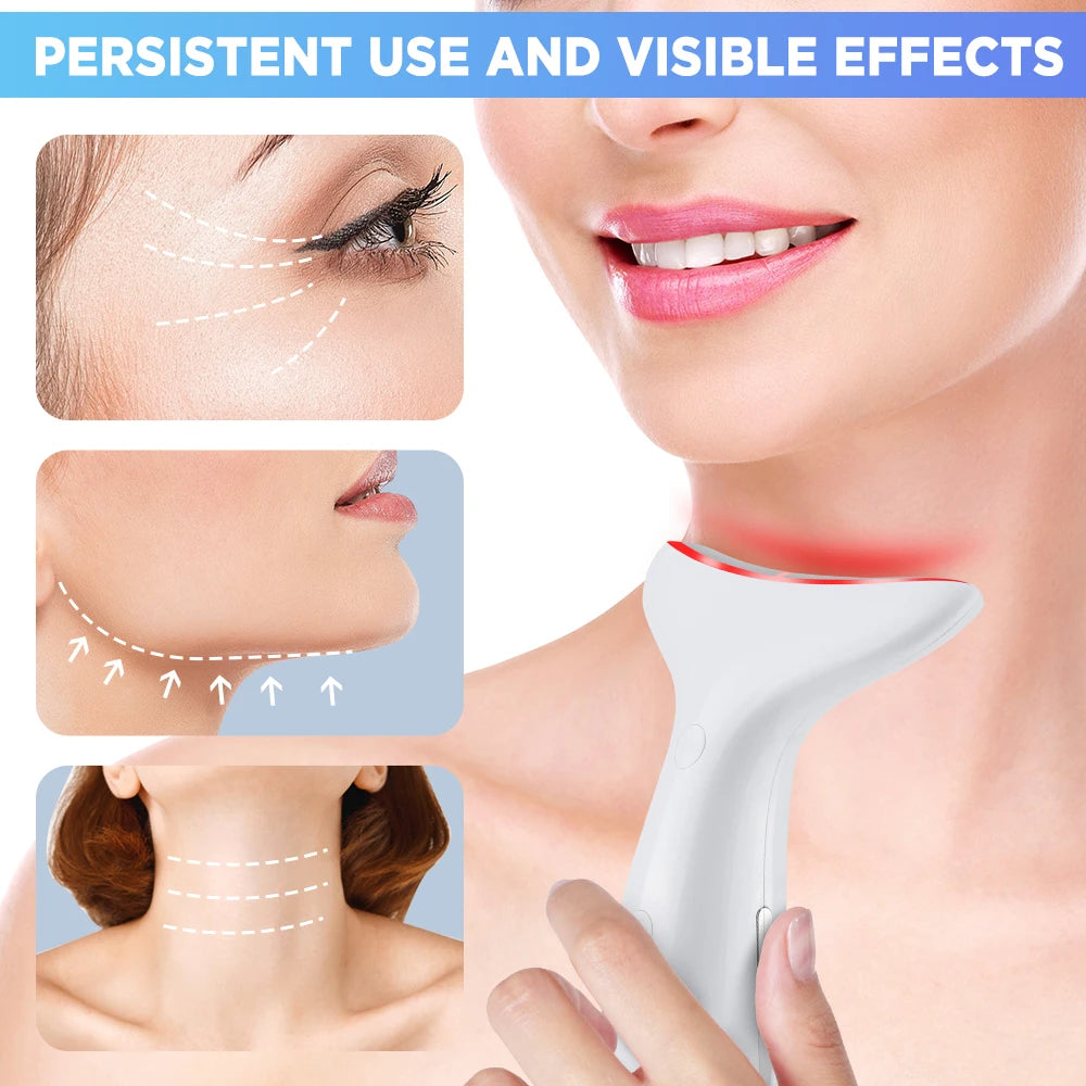 LED Facial and Neck Skin Tightening Beauty Massager - 19