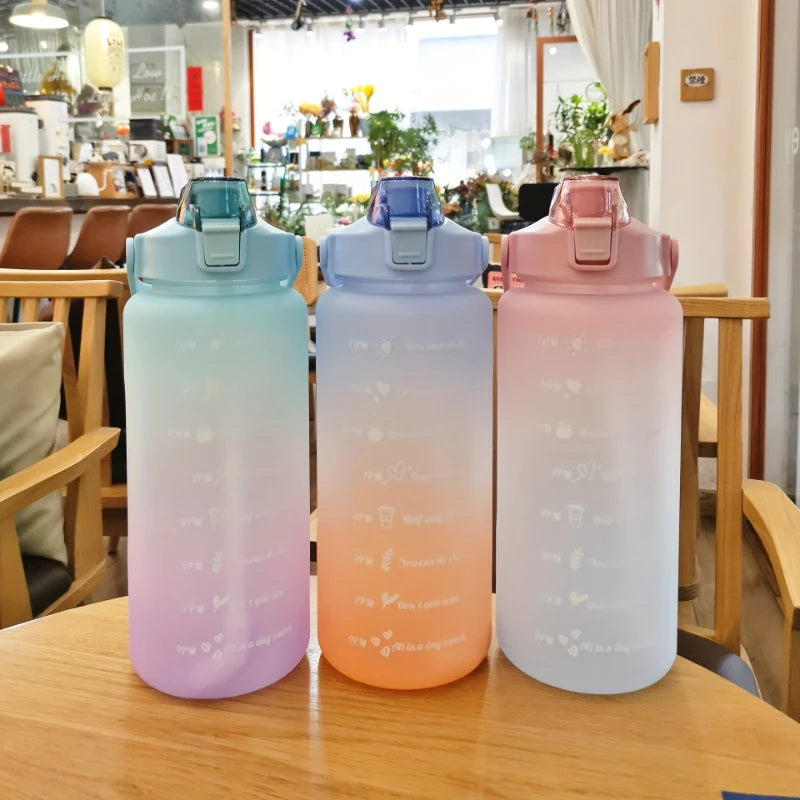 Motivational Leakproof Water Bottle with Time Marker