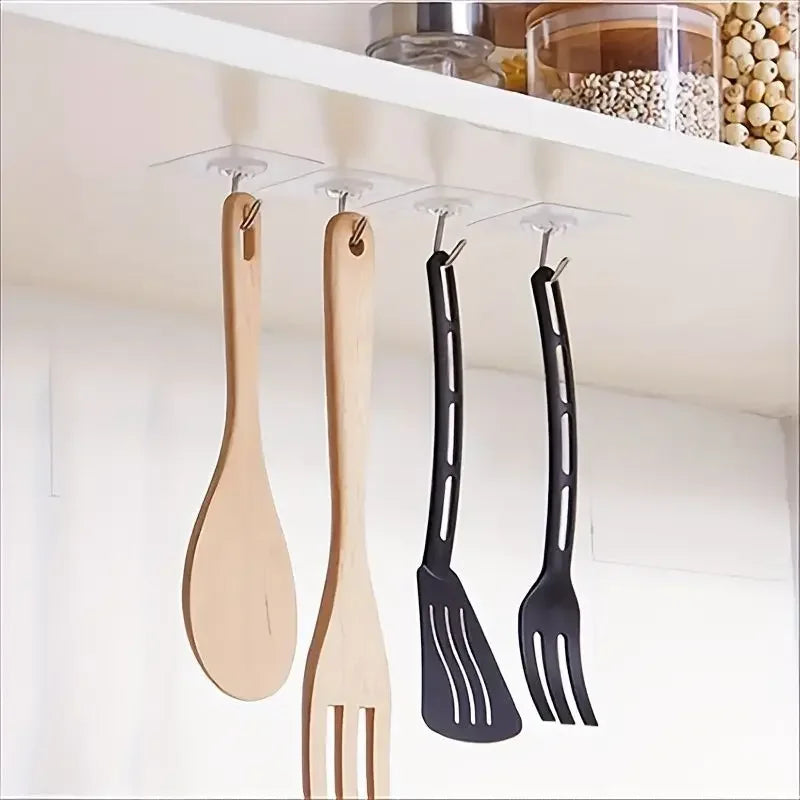 Transparent Self-Adhesive Heavy Duty Wall Hooks