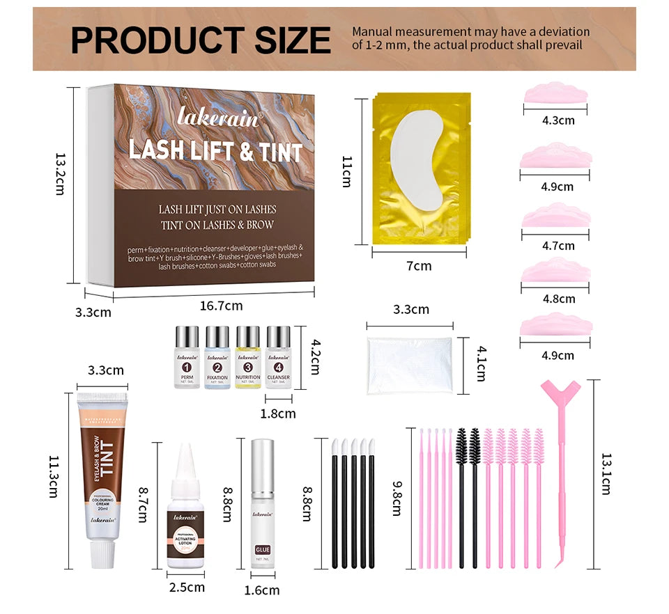 Professional Eyelash and Eyebrow Lifting and Tinting Kit
