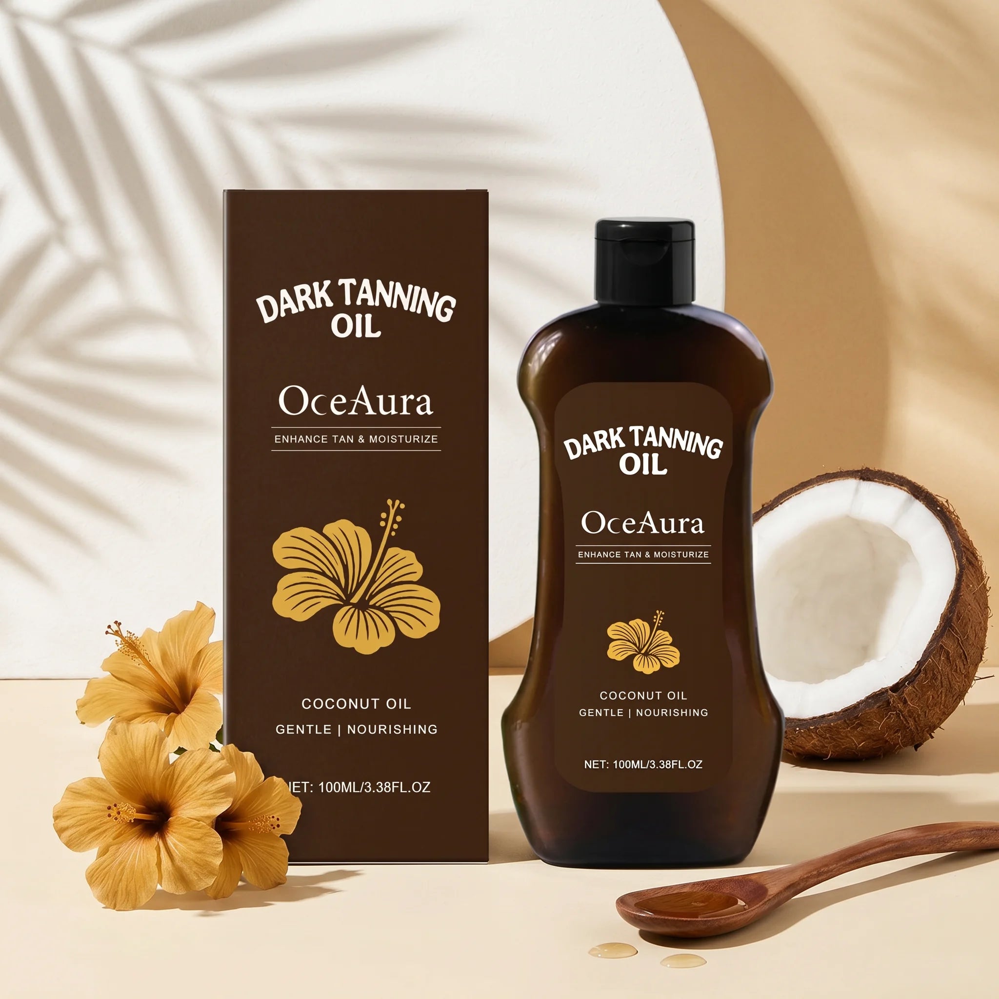 Coconut Oil Dark Tanning Body Oil for Deep Bronze Glow - 4
