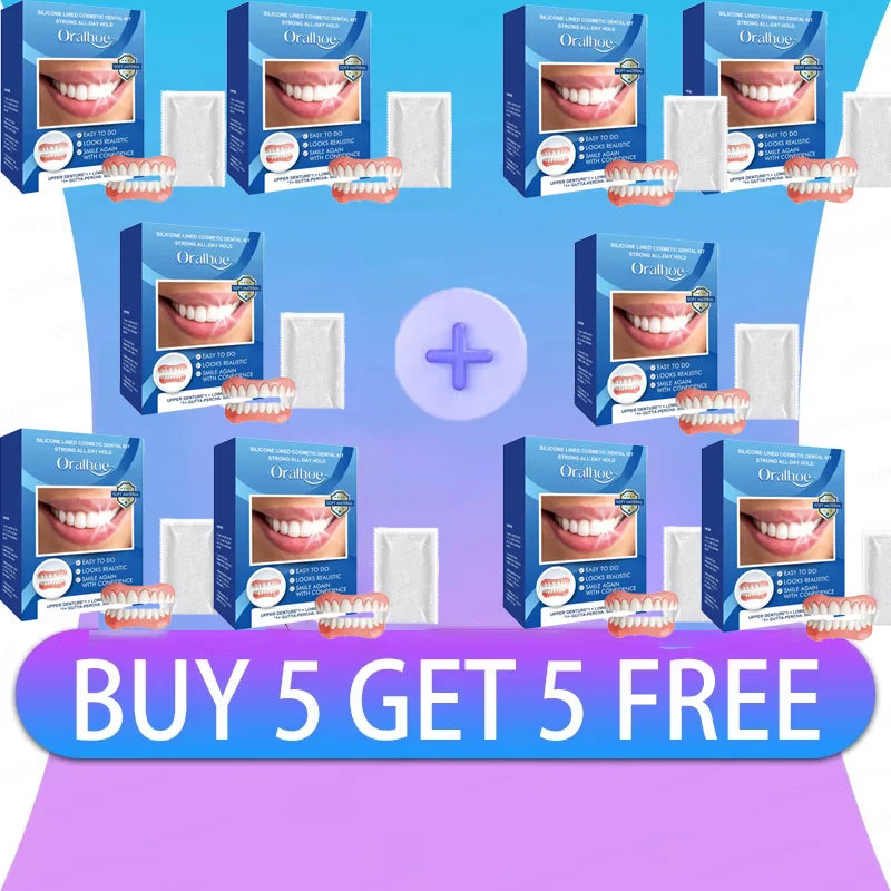 Natural Silicone Dentures for Instant Comfortable Smile