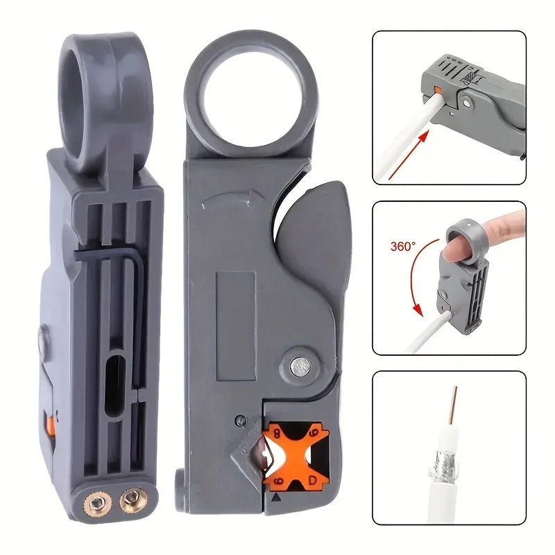 Automatic Rotary Coaxial Cable Stripper for RG6 and RG59