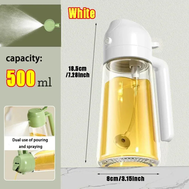 2-in-1 Glass Oil Sprayer and Pourer for Cooking