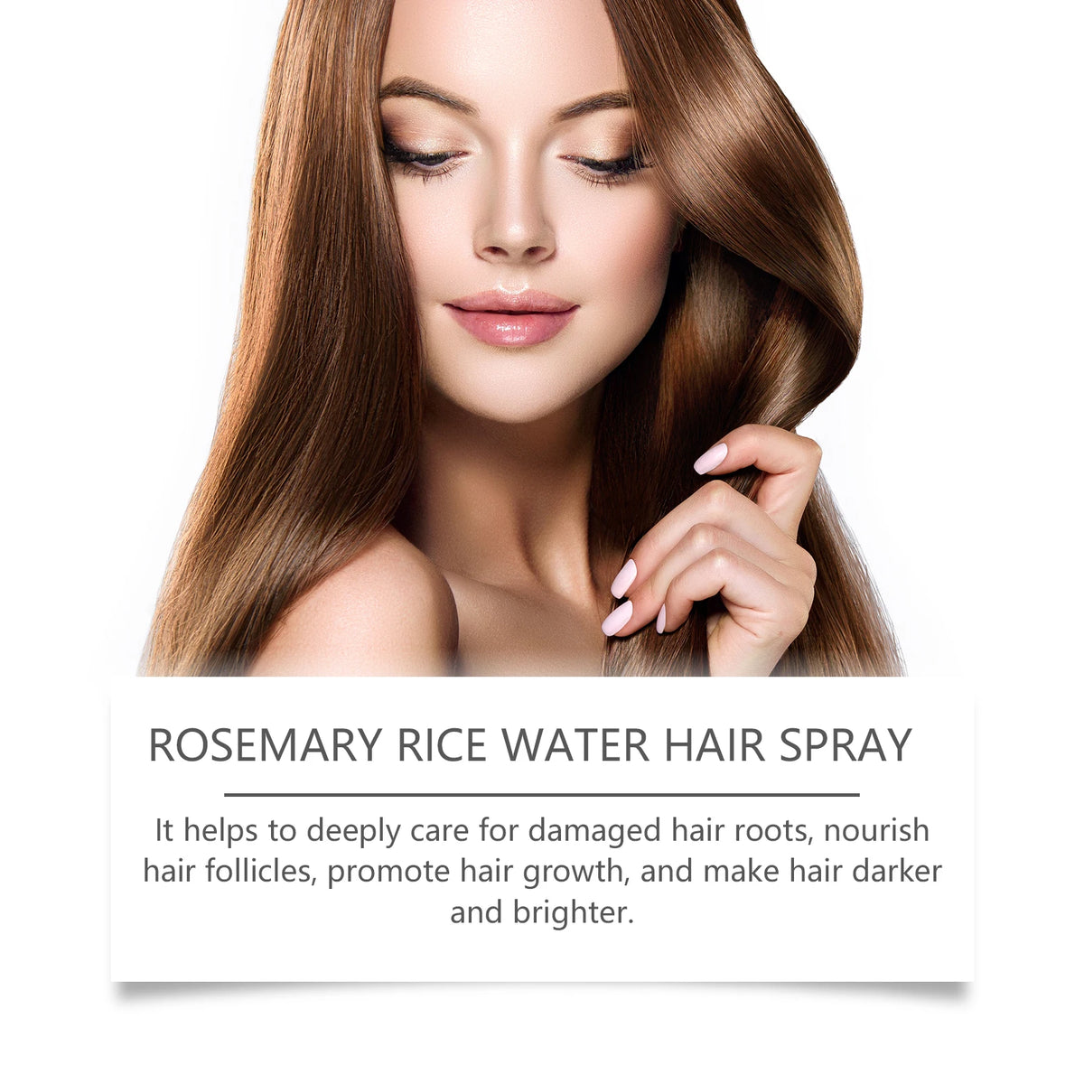 Rosemary Rice Water Hair Spray for Damaged Frizzy Hair