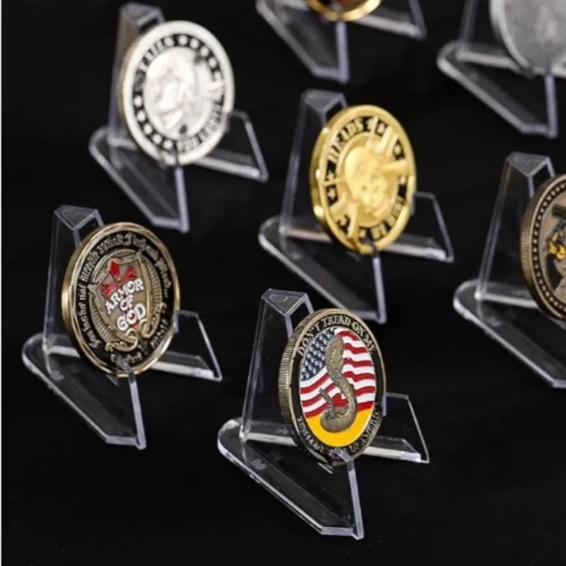 Acrylic Display Stands for Coins and Collectibles 10-Pack