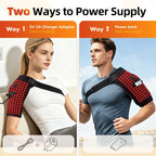 Red Light Heated Shoulder Massage Wrap for Pain Relief