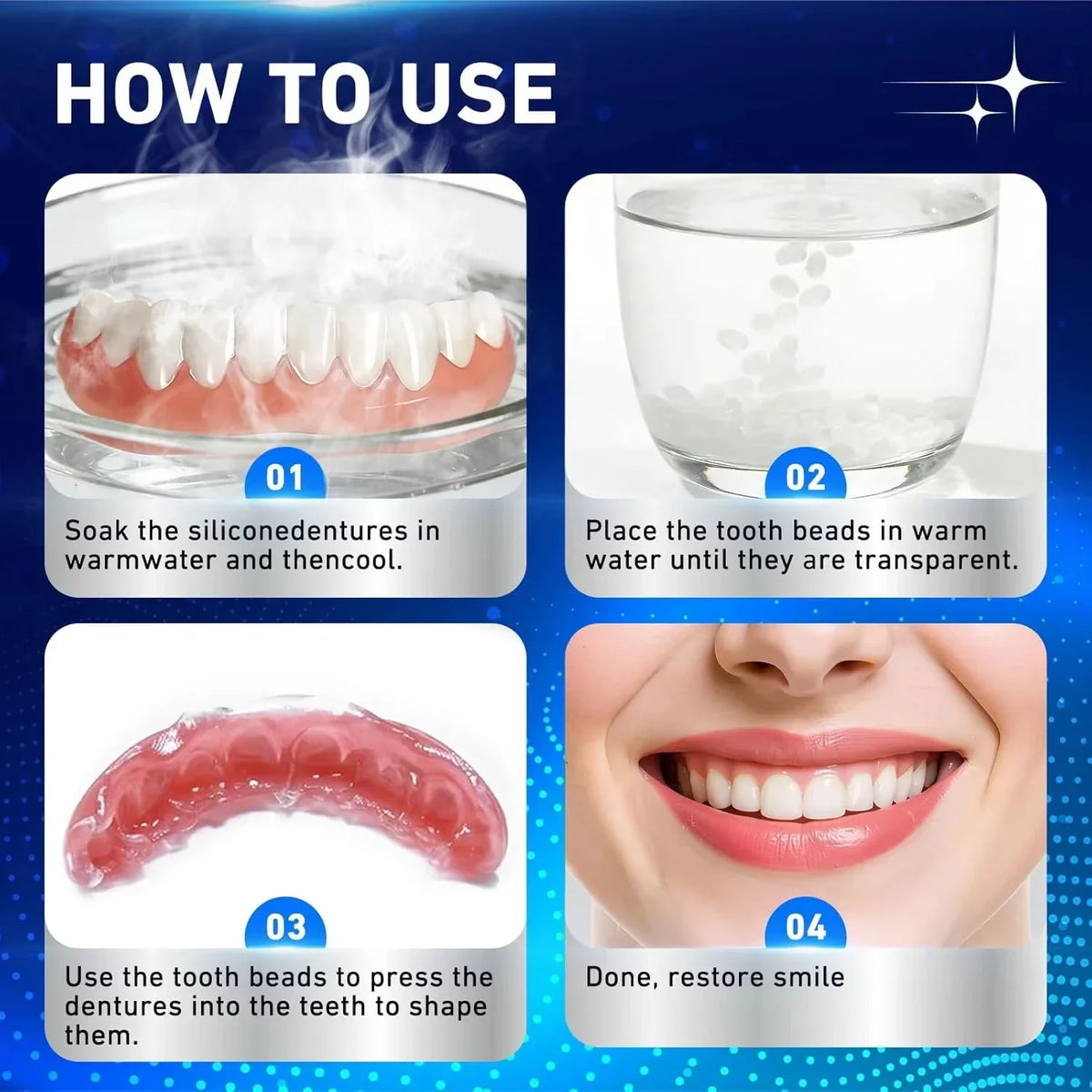 Custom Fit Temporary Cosmetic Teeth Veneers