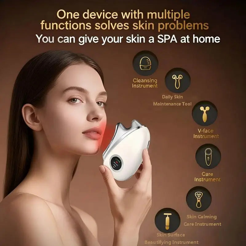 3-in-1 LED Microcurrent Facial Massager and Skin Tightening Wand