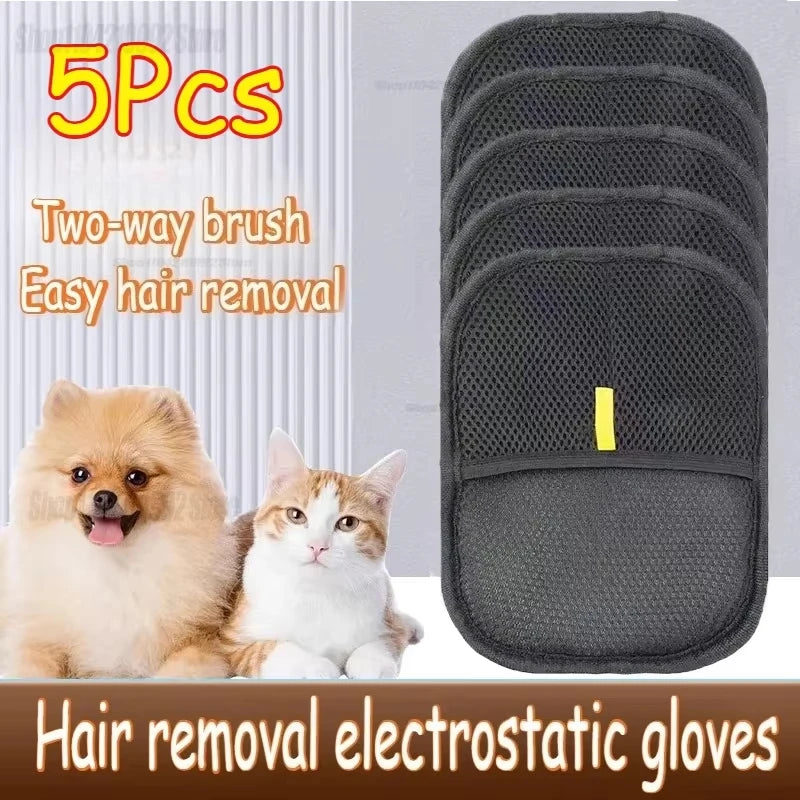 Deshedding Pet Hair Removal Grooming Glove - 12