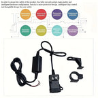 Dual USB Motorcycle Charger for Handlebars and Rearview Mirrors