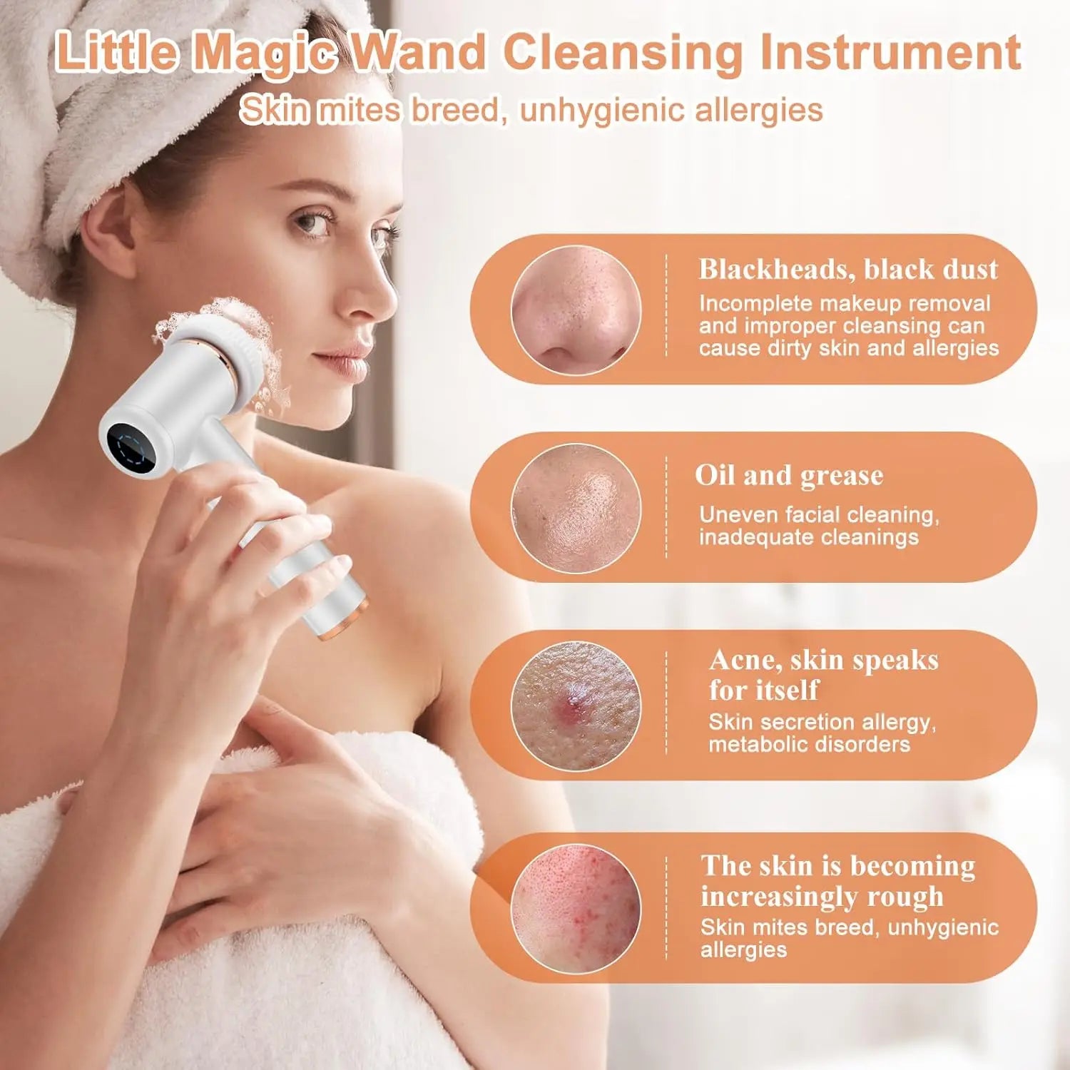 4-in-1 Waterproof Electric Facial Cleansing Brush - 3