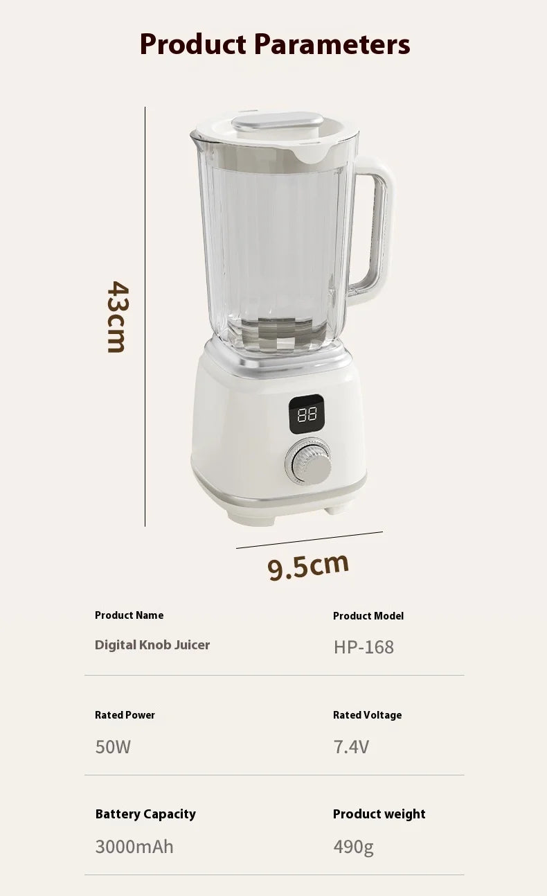 Portable Wireless Blender for Smoothies and Juices - 24