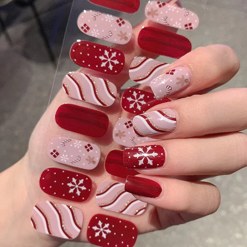 Christmas Snowflake Gel Nail Art Stickers