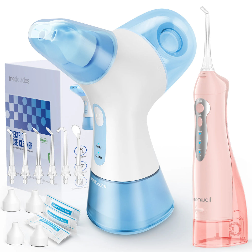 Electric Nasal Irrigation and Water Flosser Combo System