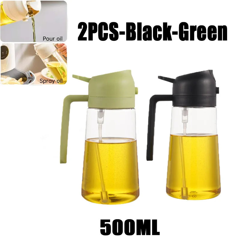 Glass Oil Dispenser Bottle and Spray for Kitchen - 17