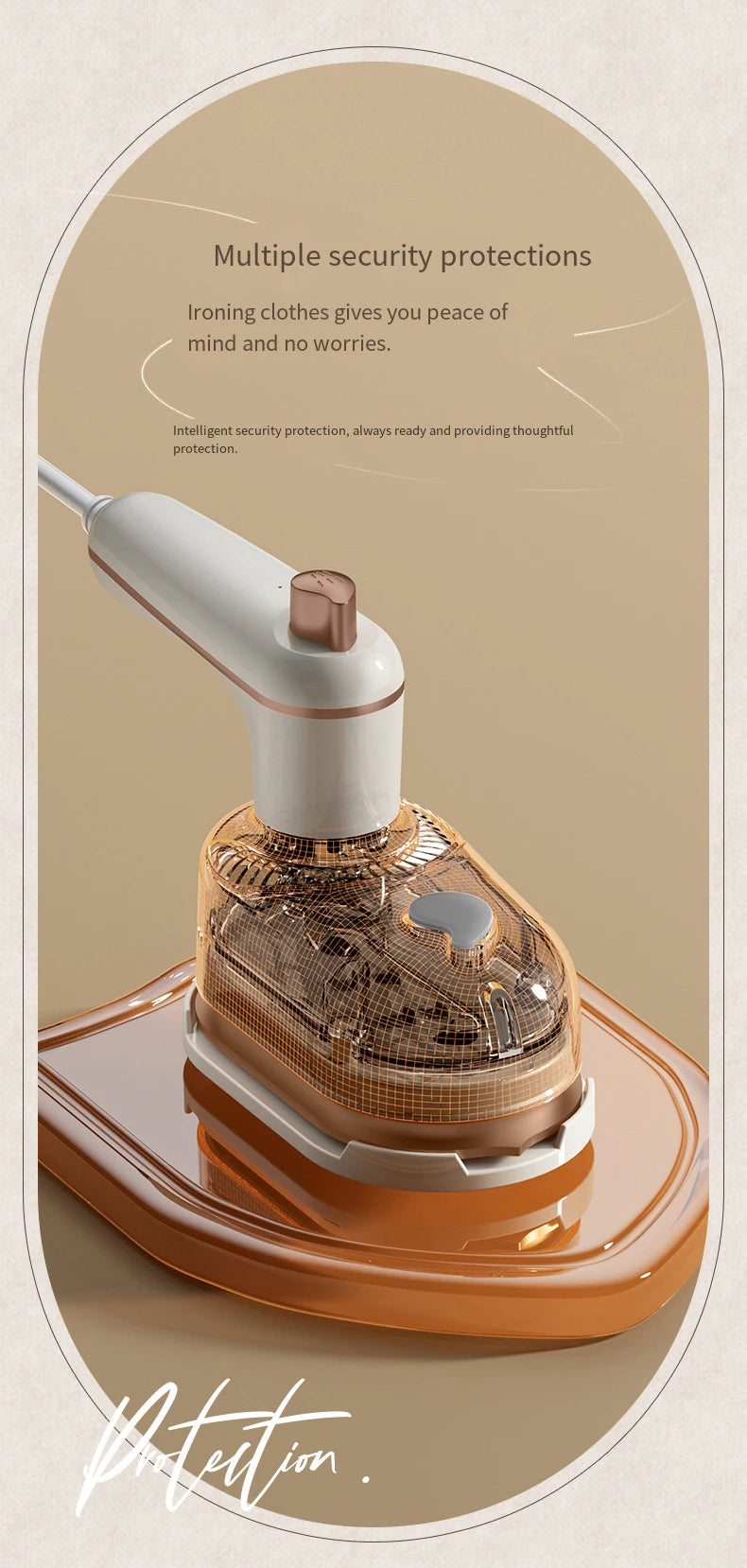 Portable Mini Rotating Electric Steam Iron for Travel