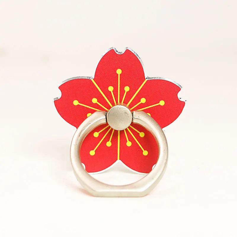 Flower Rotating Metal Phone Ring Holder - 8