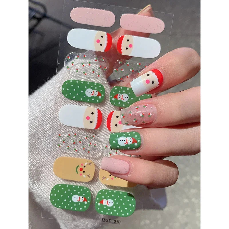 Christmas Snowflake Gel Nail Art Stickers