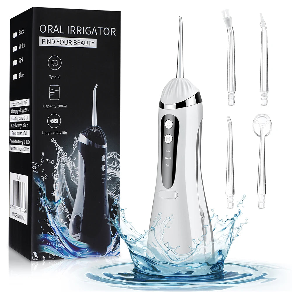 Portable Rechargeable Electric Water Flosser for Teeth Deep Cleaning - 1