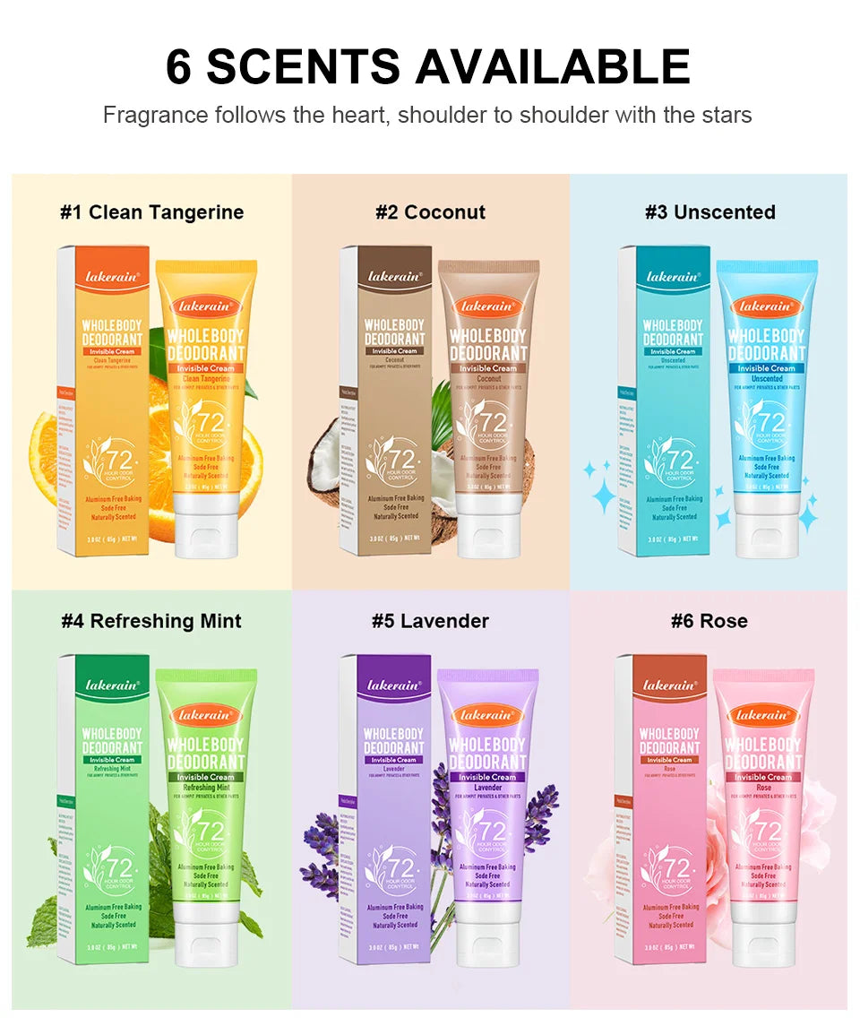 72-Hour Invisible Whole Body Deodorant Cream - 9