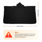 USB Heated Hooded Shawl Wearable Graphene Blanket