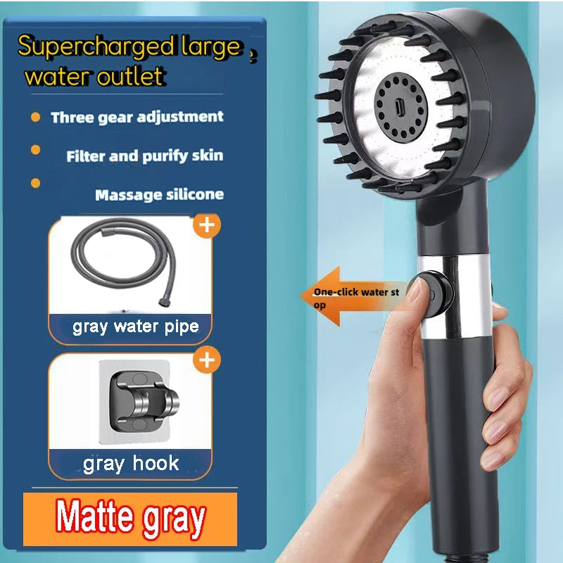 4-Mode High-Pressure Handheld Filtered Shower Head - 22