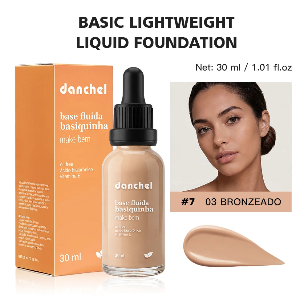 Matte Lightweight Liquid Foundation for Flawless Poreless Skin - 21