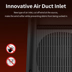 Portable Electric Space Heater with Ambient Flame Light