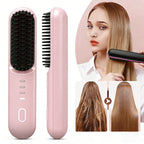 Fast-Heating Cordless Ionic Hair Straightener Brush