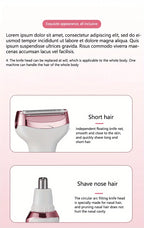 4-in-1 Electric Hair Removal Shaver for Face and Body